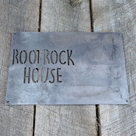 modern metal house signs|free standing metal house signs.